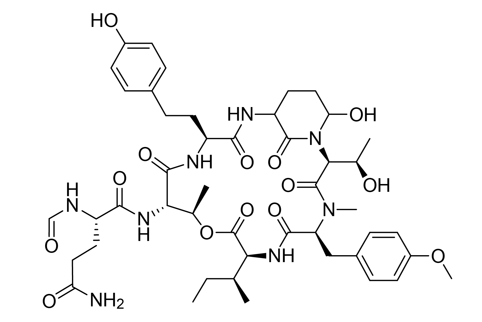 anabaenopeptilide 90A structure